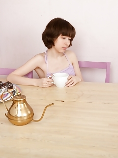 Miki's Coffee Warms Her Up Inside Until She Starts To Soaking Pictures