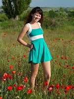 When hairy babe Rimma wants to relax, she puts on her favorite dress and walks in a field of flowers. She enjoys the feel of them on her skin. She enj