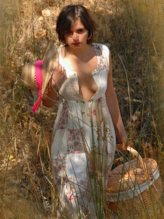 A party with a teen naked brunette