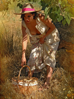 A party with a teen naked brunette