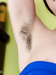 Surprising Brunette Annie Engeltie Sits On Her Bed, Smoothly Getting Rid Of Articles Of Clothing