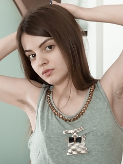 While Gazing In The Mirror Hairy Slut Ameli Gets A Hairy Idea Pictures