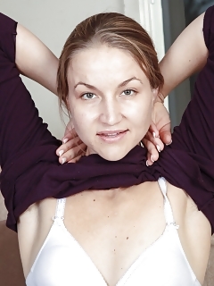 Unshaved Rachel Is Ready To Call It A Night, But Not Before She Having Fun With Her Hairy Little Poontang