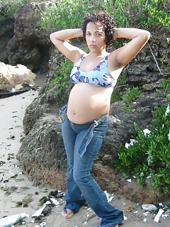 Pregnant Black Women XXX Ebony Beach Dance