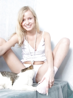 Tight Bodied Doll Displaying Her Appetizing Twat