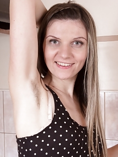 Aga Is In The Cook Room With Her Jeans Skirt Pictures