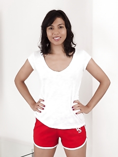 Mariana Is Having Fun Flexing Against Her Tv, And Playing Getting Nude