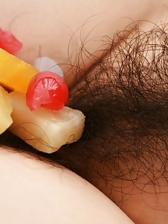 Nice-looking Asian Sexie Is Weared Nice Enough To Munch Pussy Fruit Sunday