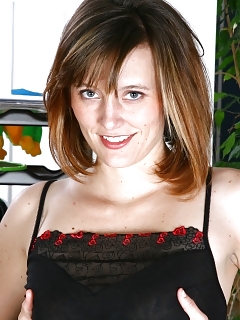 Sasha Is Ripe And Ready To Be Played With. She Cant Wait No Longer So She Pulls Her Black Lace Underwear To The Side And Rubs Her Wet Bush.