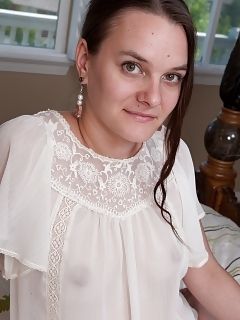 Jackie Paige's See Through Shirt Hardly Hides Her Pert Boobs, But That Is The Way She Enjoys It