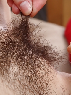 Small-titted Floozy Displays Hairy Cunt